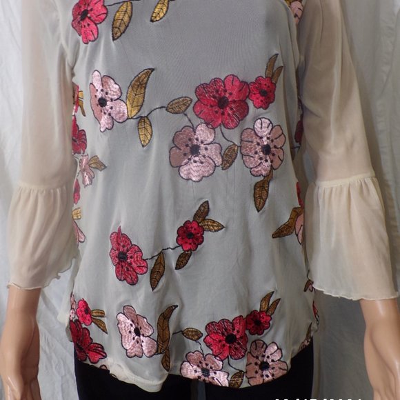 Mesh See-through Blouse - Picture 8 of 8